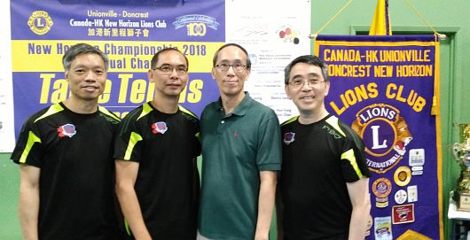 2018 Lions Club Table Tennis Tournament